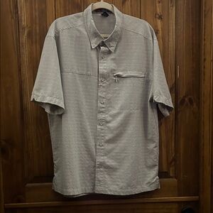Reel Legends Light Gray Casual Button Down Shirt